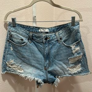 Abercrombie & Fitch Distressed Denim Shorts